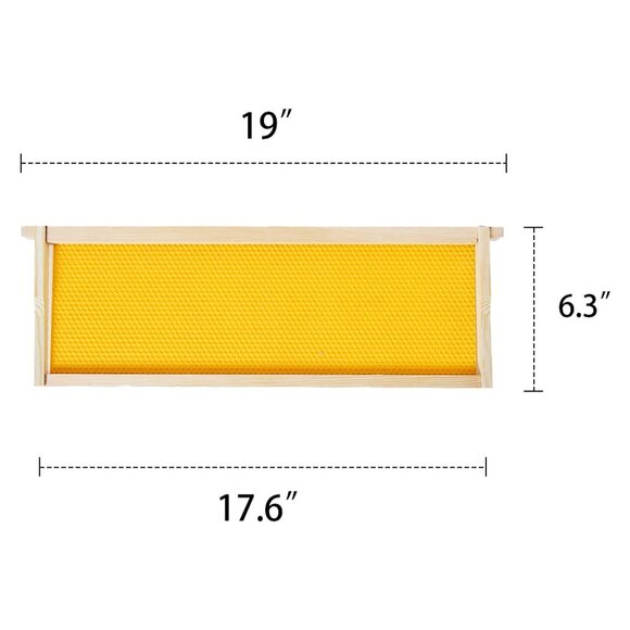 Beekeeping Equipment 10 Medium Frames + 10 Foundation ASSEMBLED For Super Boxes - Picture 3 of 8